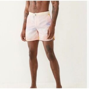 NWT True Religion Ricky Relaxed Straight Tie Dye Swim Trunks Board Shorts Mens